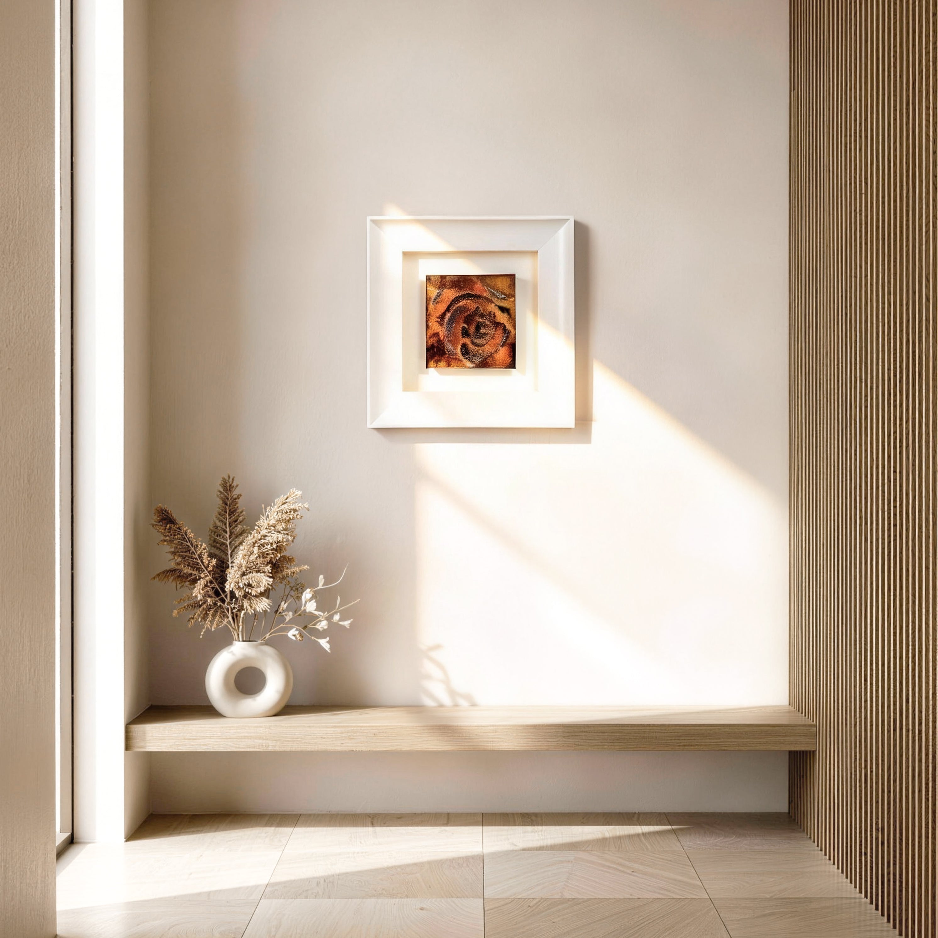 The Blazing Rose Texture Handcrafted Art