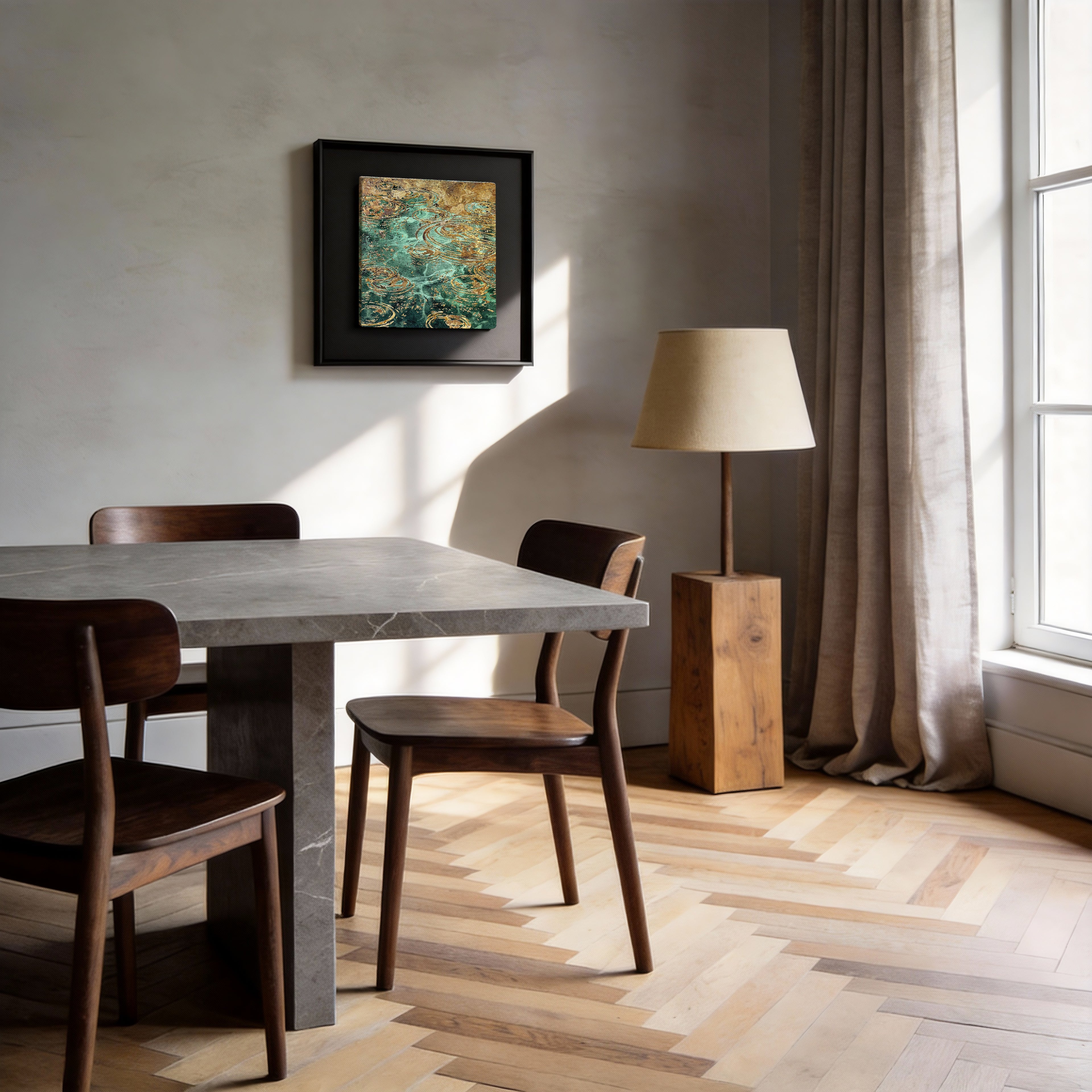 Spring and Ripples Fired Foil Handcrafted Art