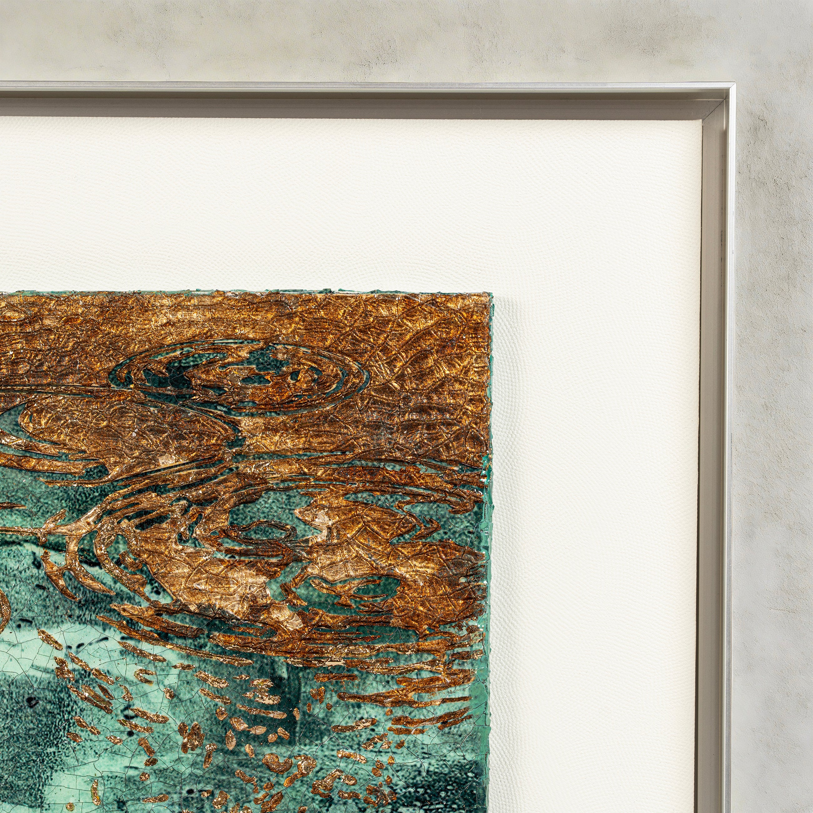 Autumn and Waves Fired Foil Handcrafted Art