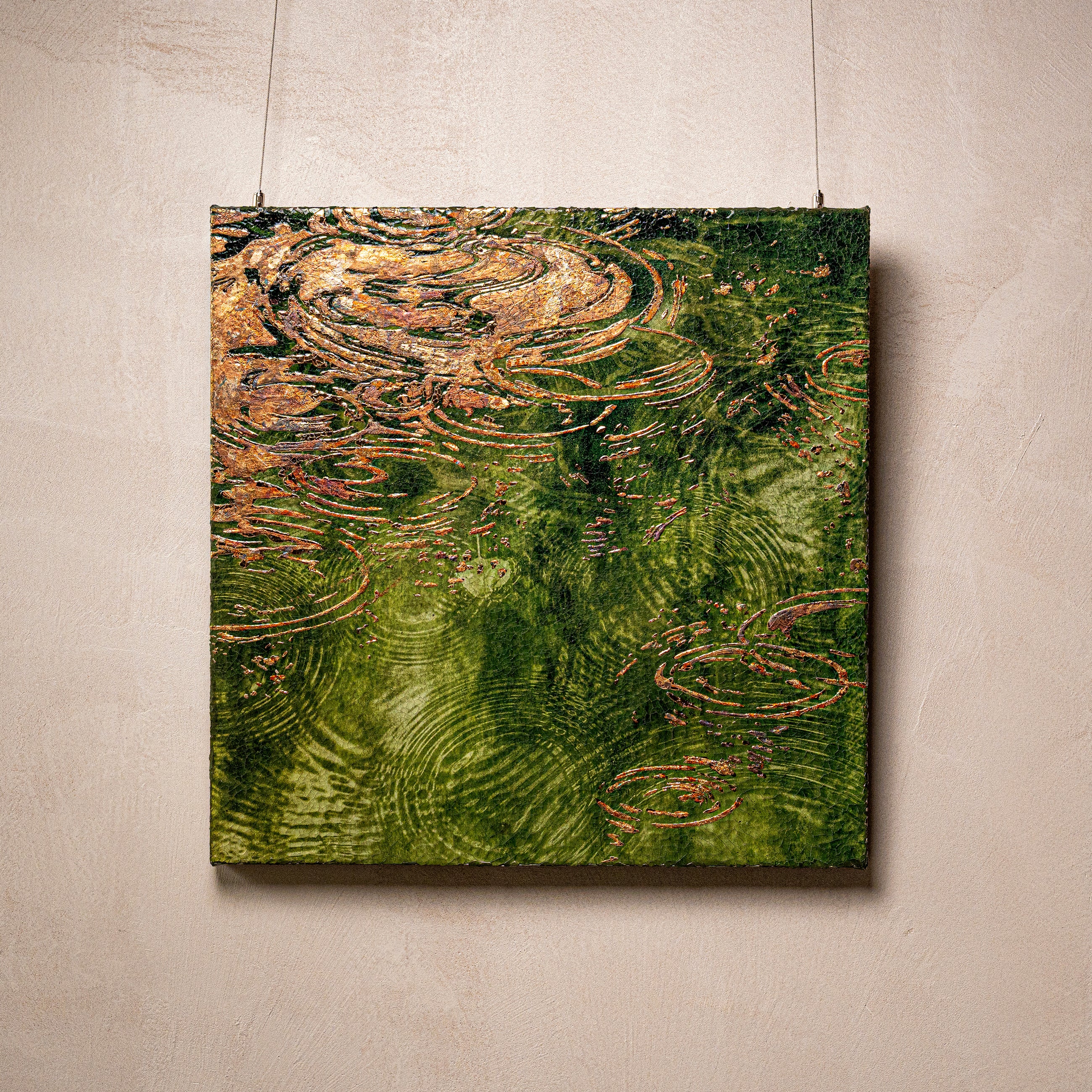 Early Spring and Ripples Fired Foil Handcrafted Art