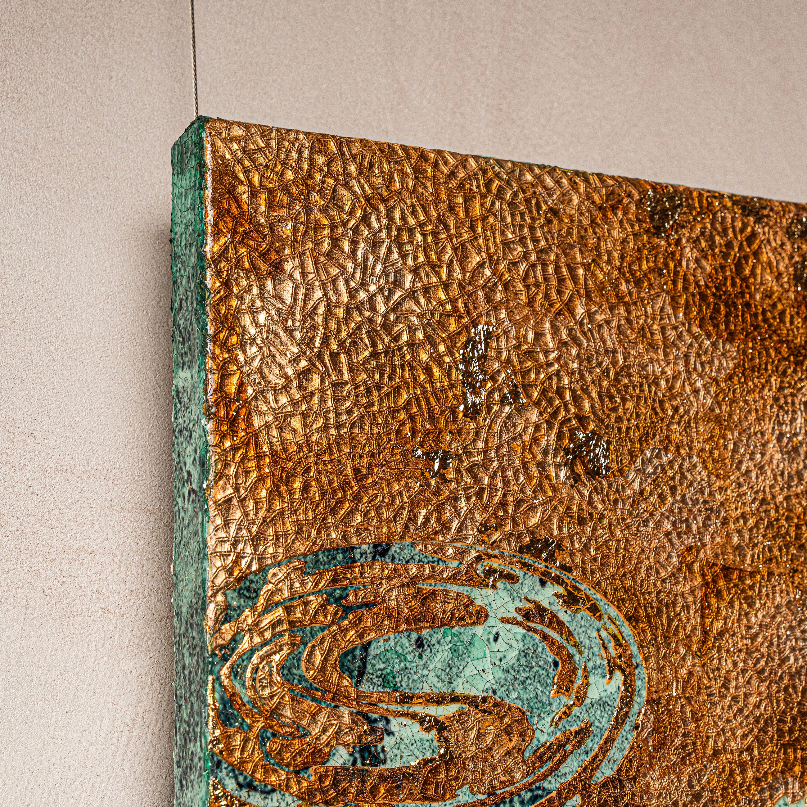 Spring and Ripples Fired Foil Handcrafted Art