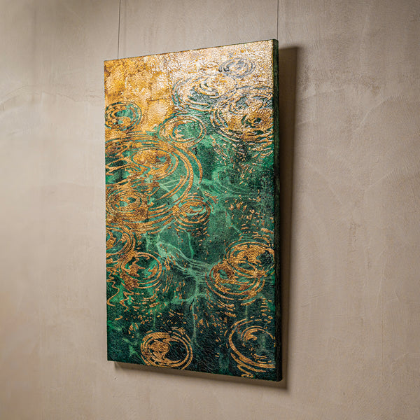 Spring and Ripples Fired Foil Handcrafted Art