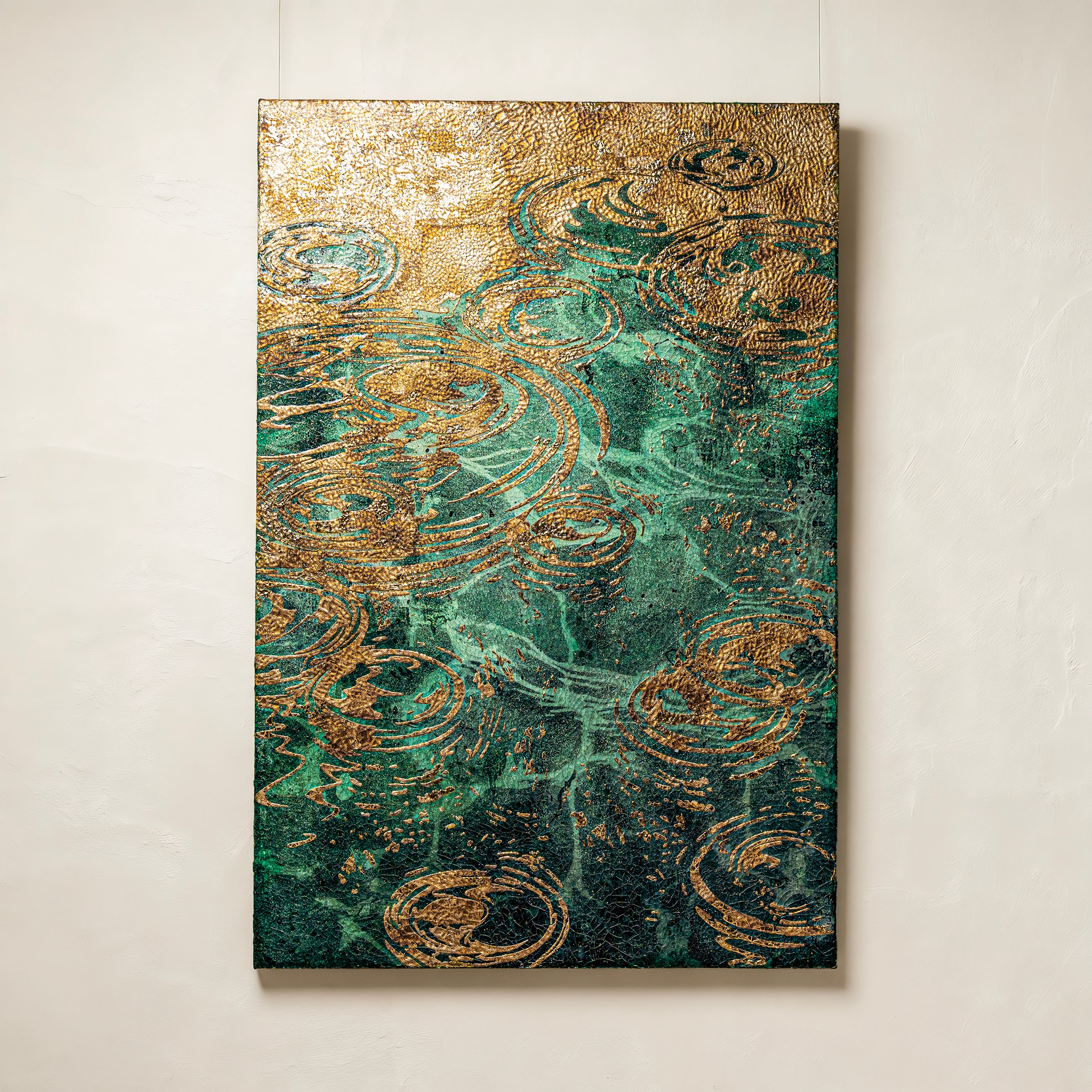 Spring and Ripples Fired Foil Handcrafted Art