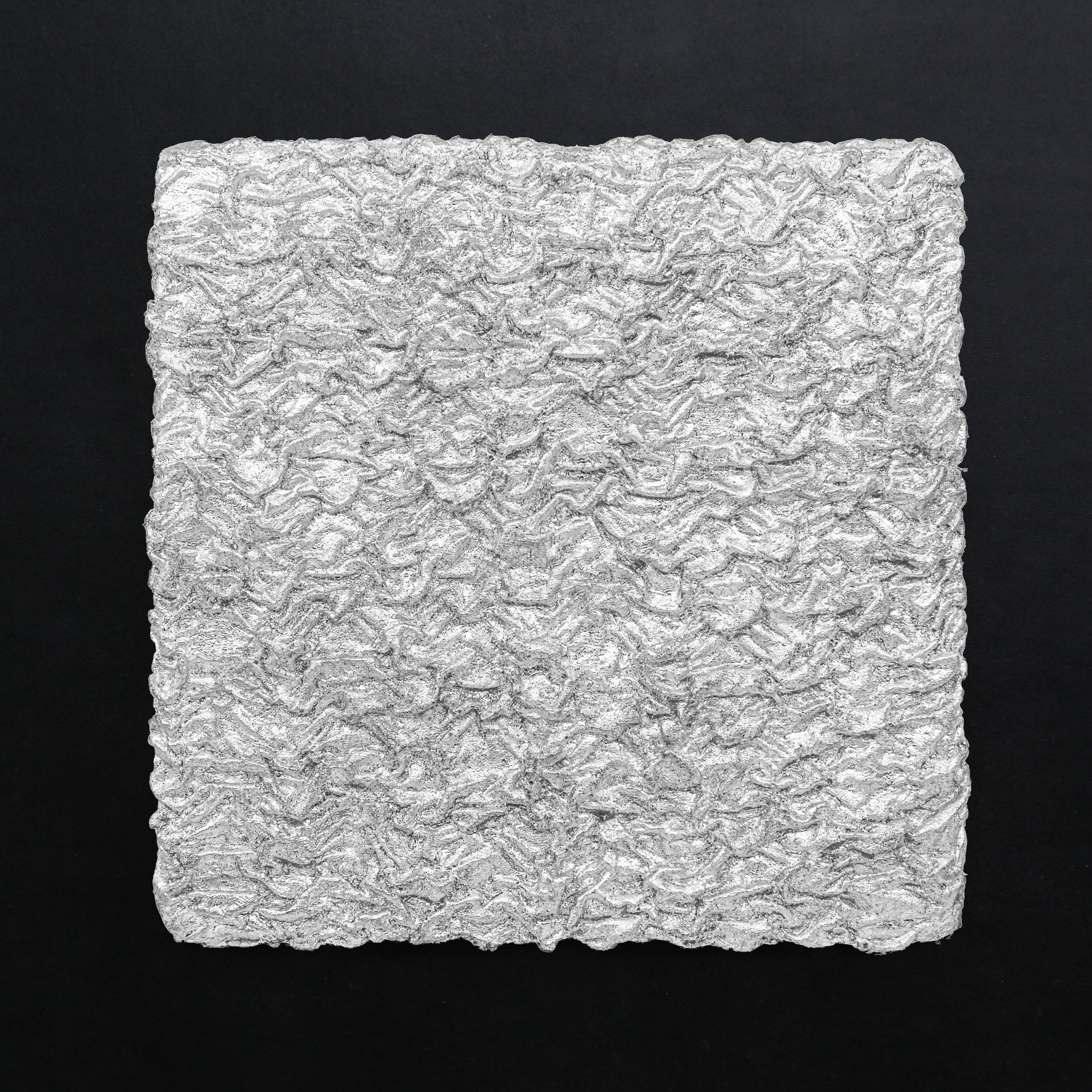 Flowing Abundance Terrain Handcrafted Silver Foil Art