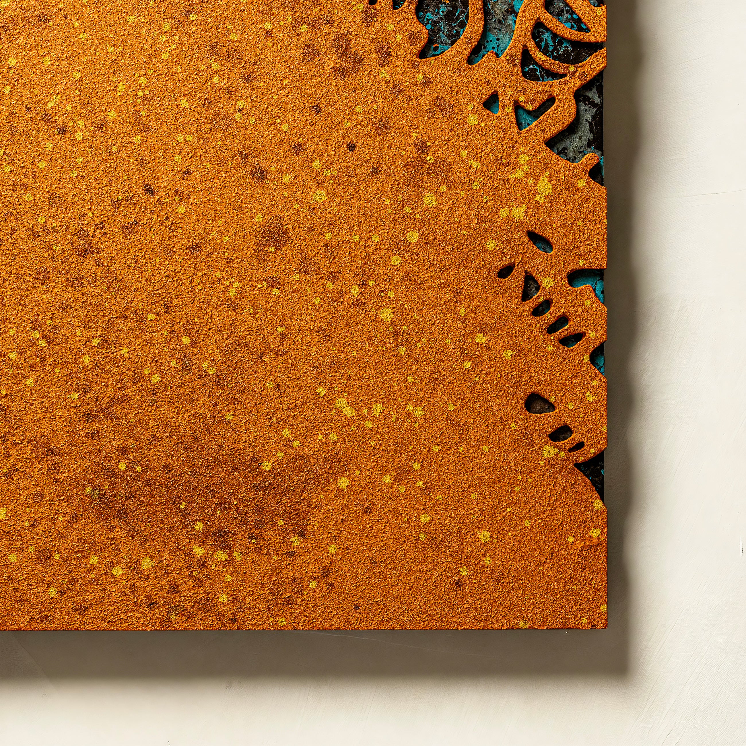 Blossoming Flame Texture  Handcrafted Art