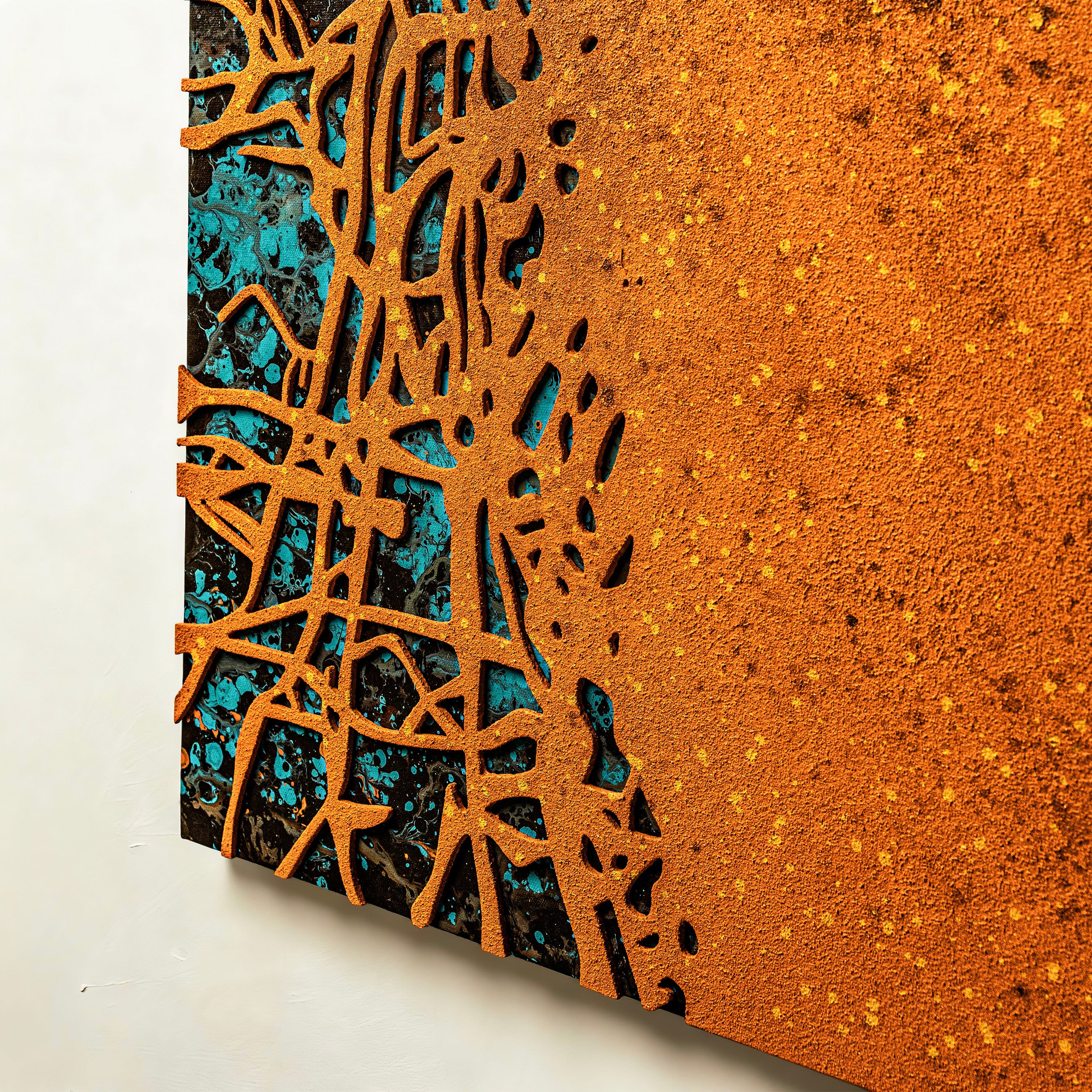 Blossoming Flame Texture  Handcrafted Art