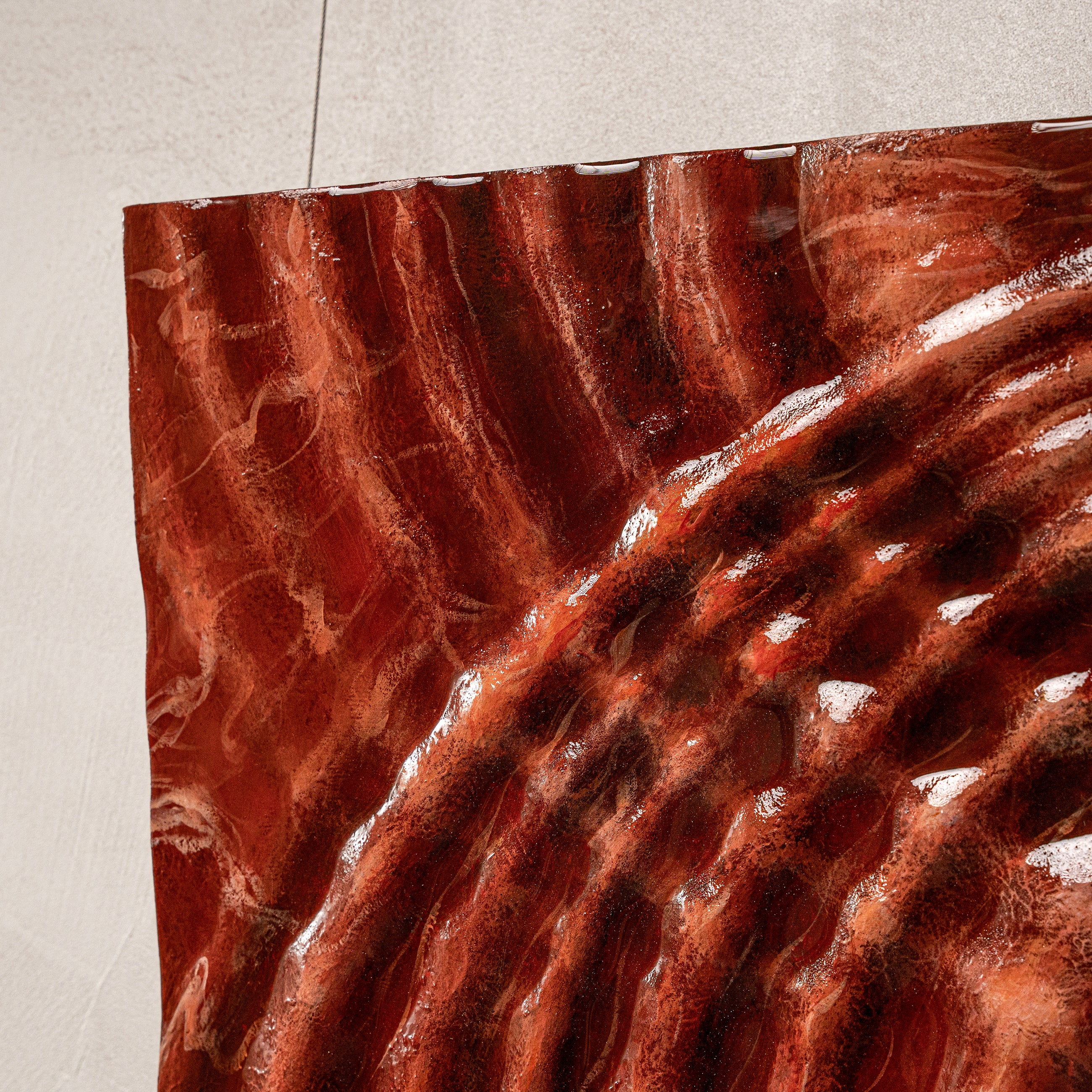 Waving Texture Handcrafted Solid Art