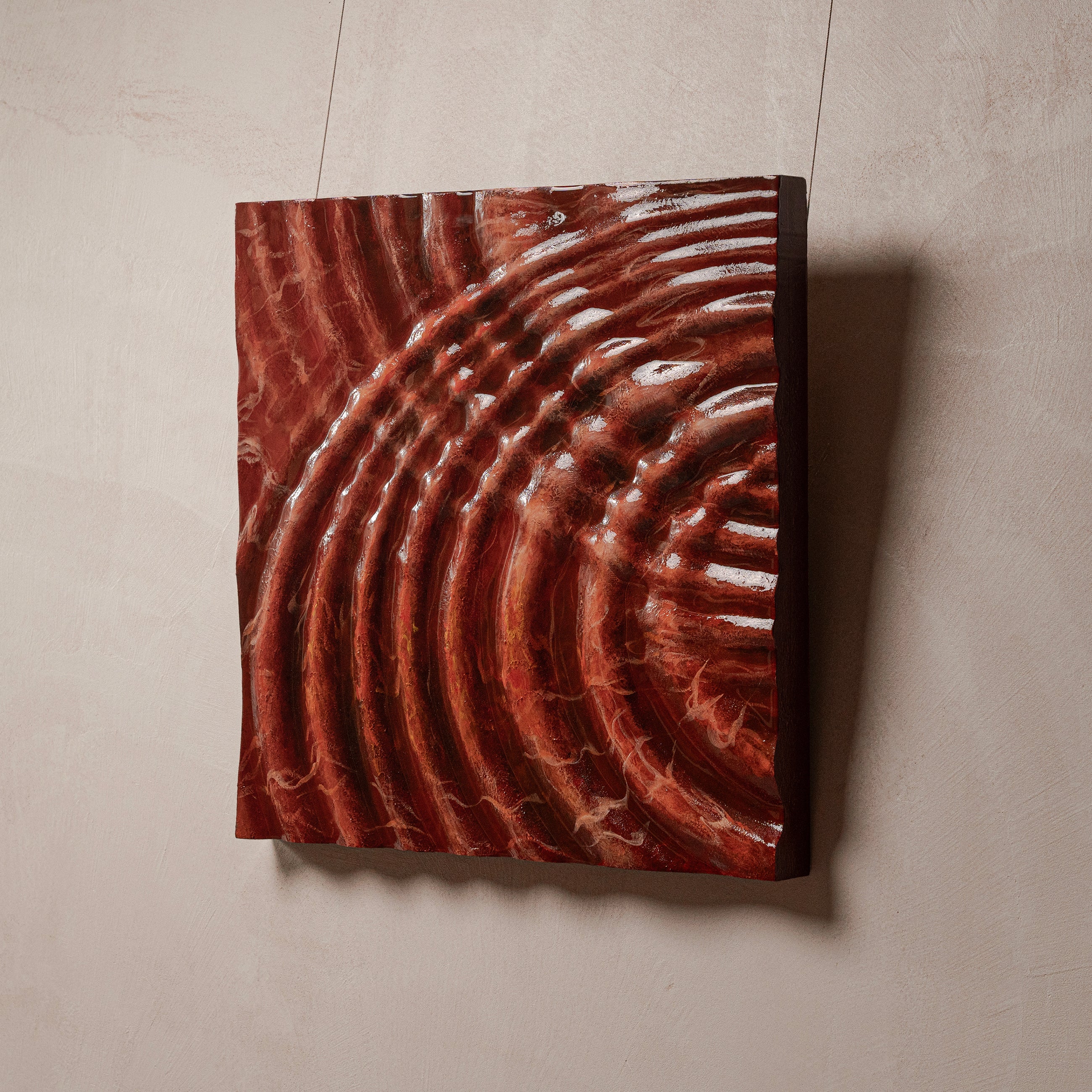 Waving Texture Handcrafted Solid Art