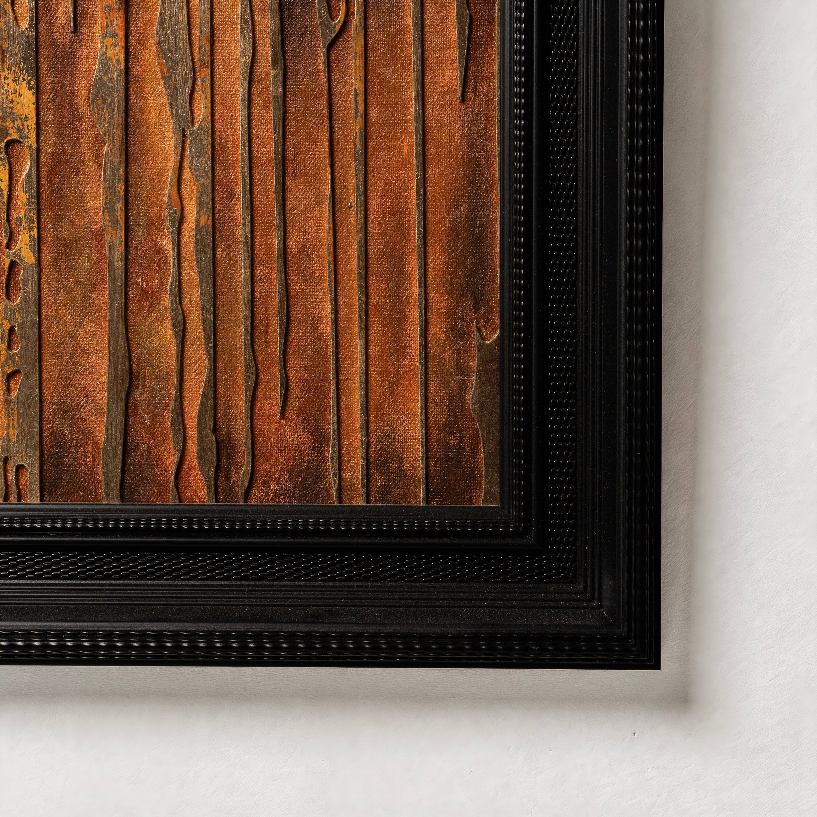 Shimmering Cascade Handcrafted Fired Foil Art