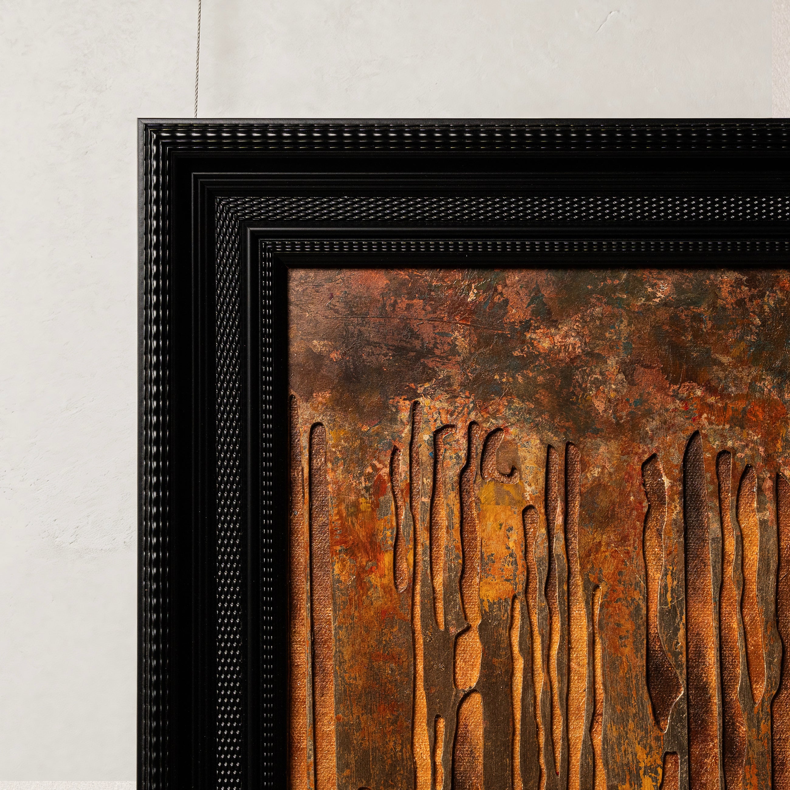 Shimmering Cascade Handcrafted Fired Foil Art