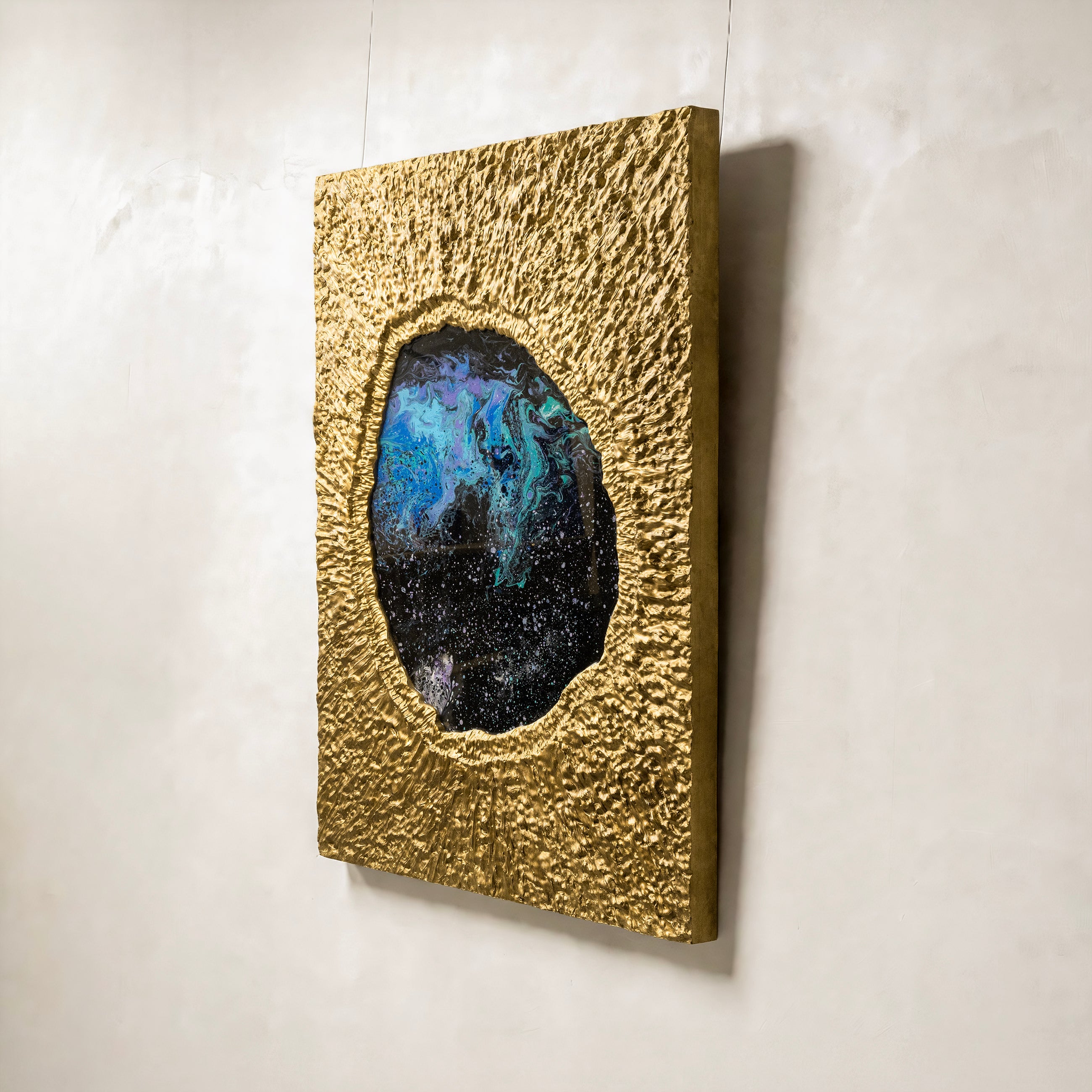 Cosmic Nebula Texture Handcrafted Art