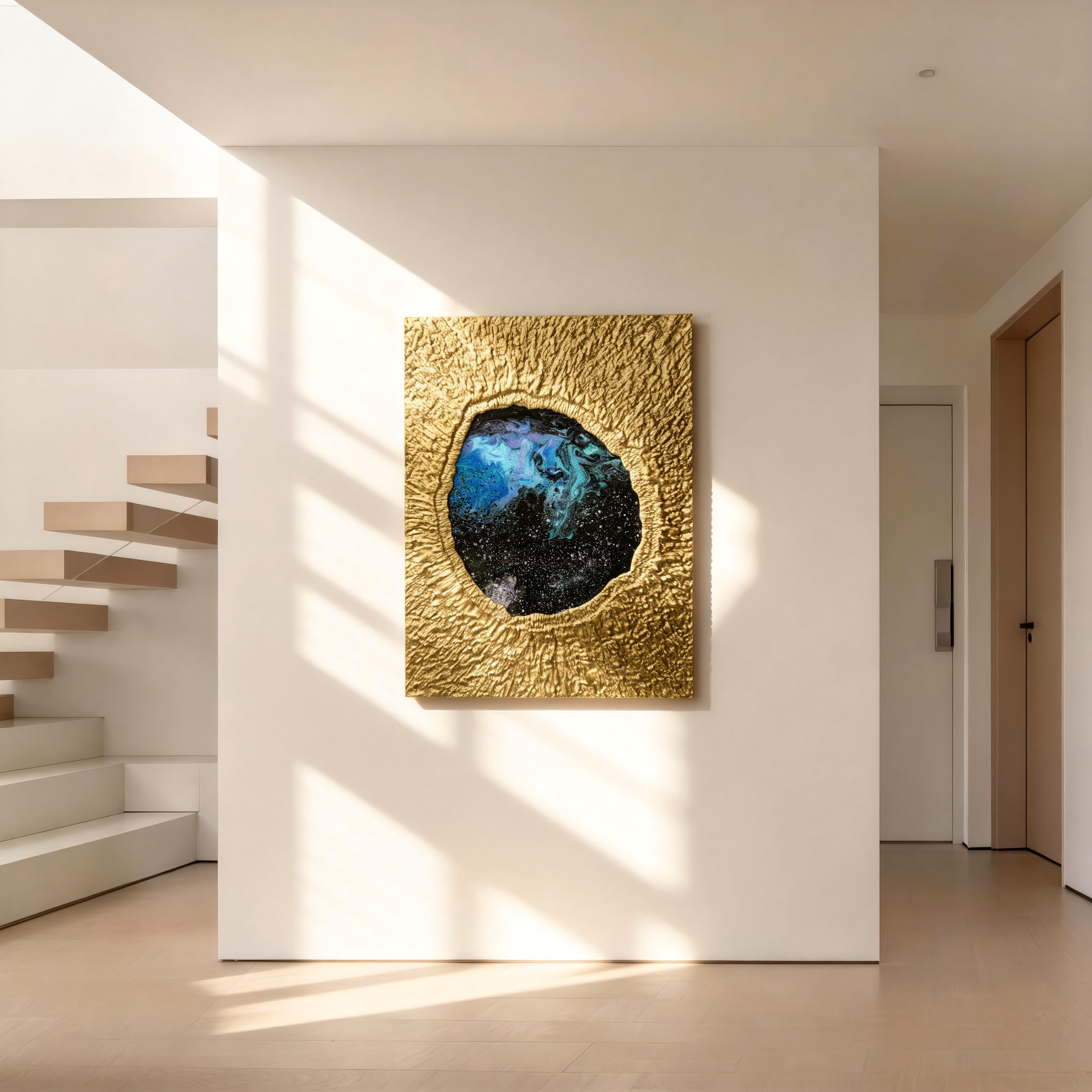 Cosmic Nebula Texture Handcrafted Art