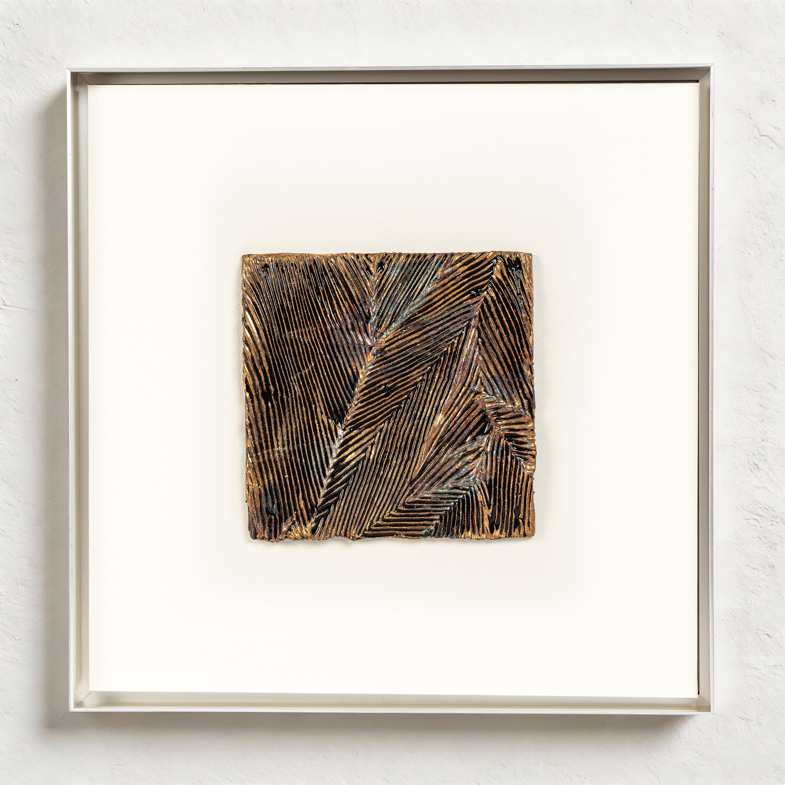 Black Gold Mountain Range Fired Foil Handcrafted Art