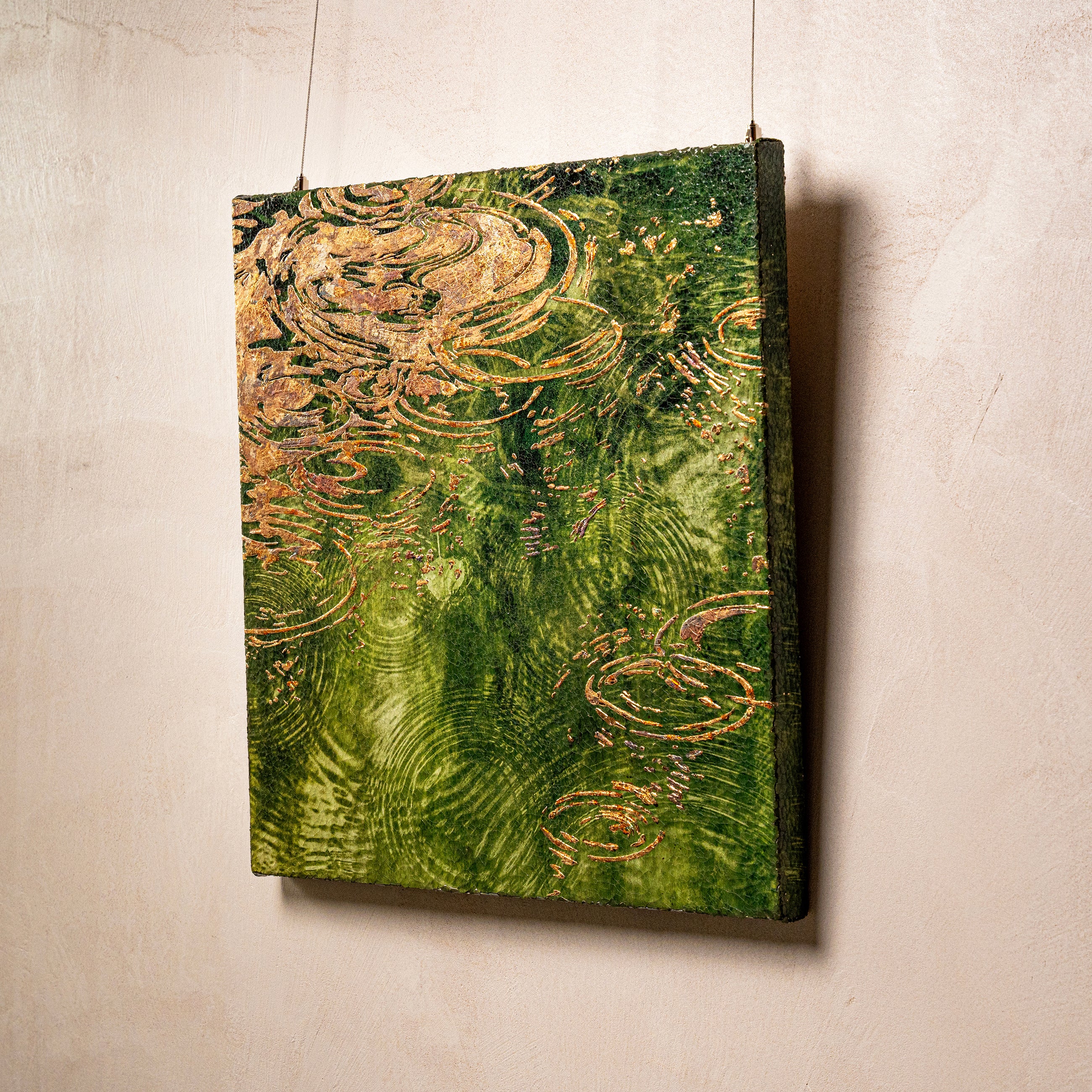 Early Spring and Ripples Fired Foil Handcrafted Art
