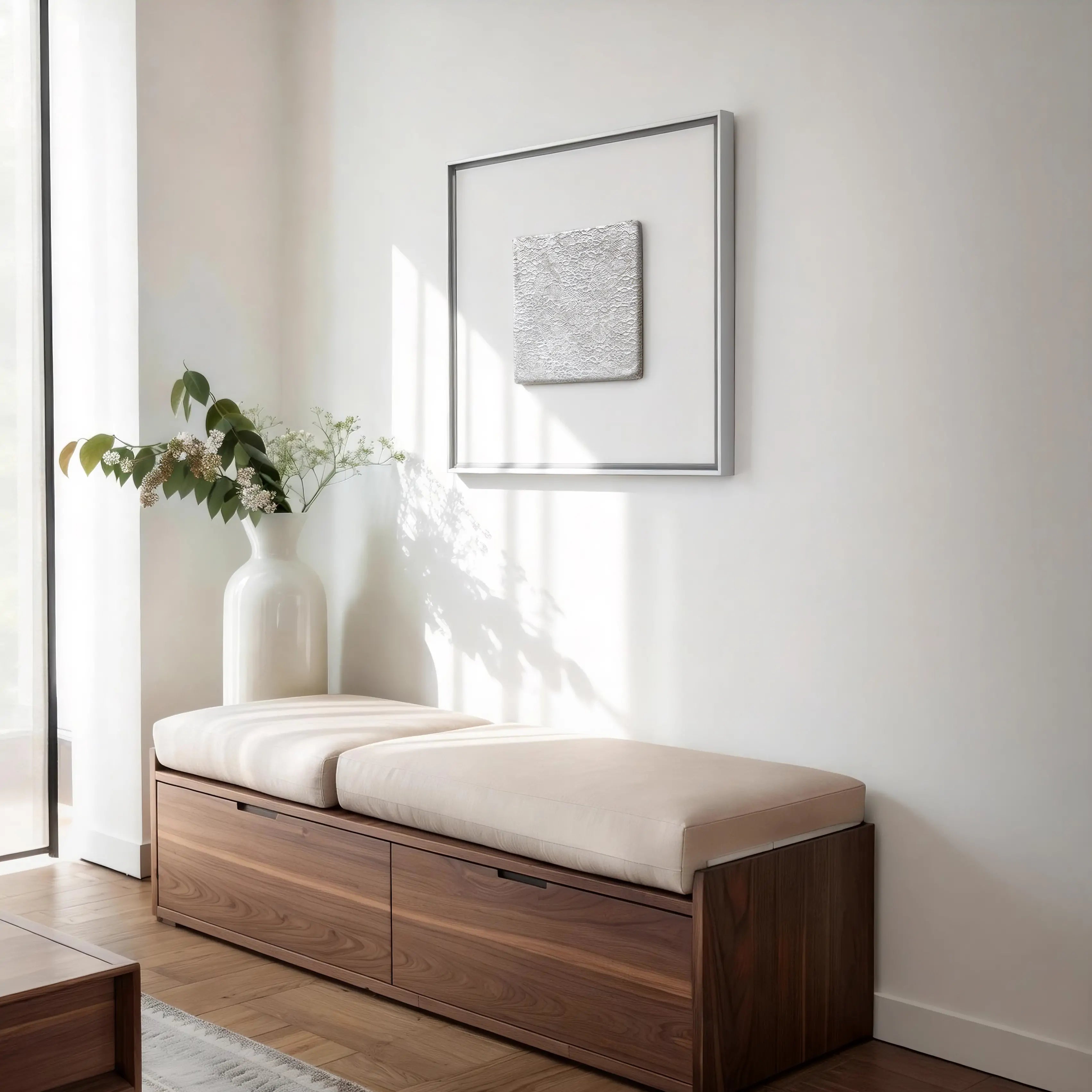 Forest Revival Handcrafted Silver Foil Art