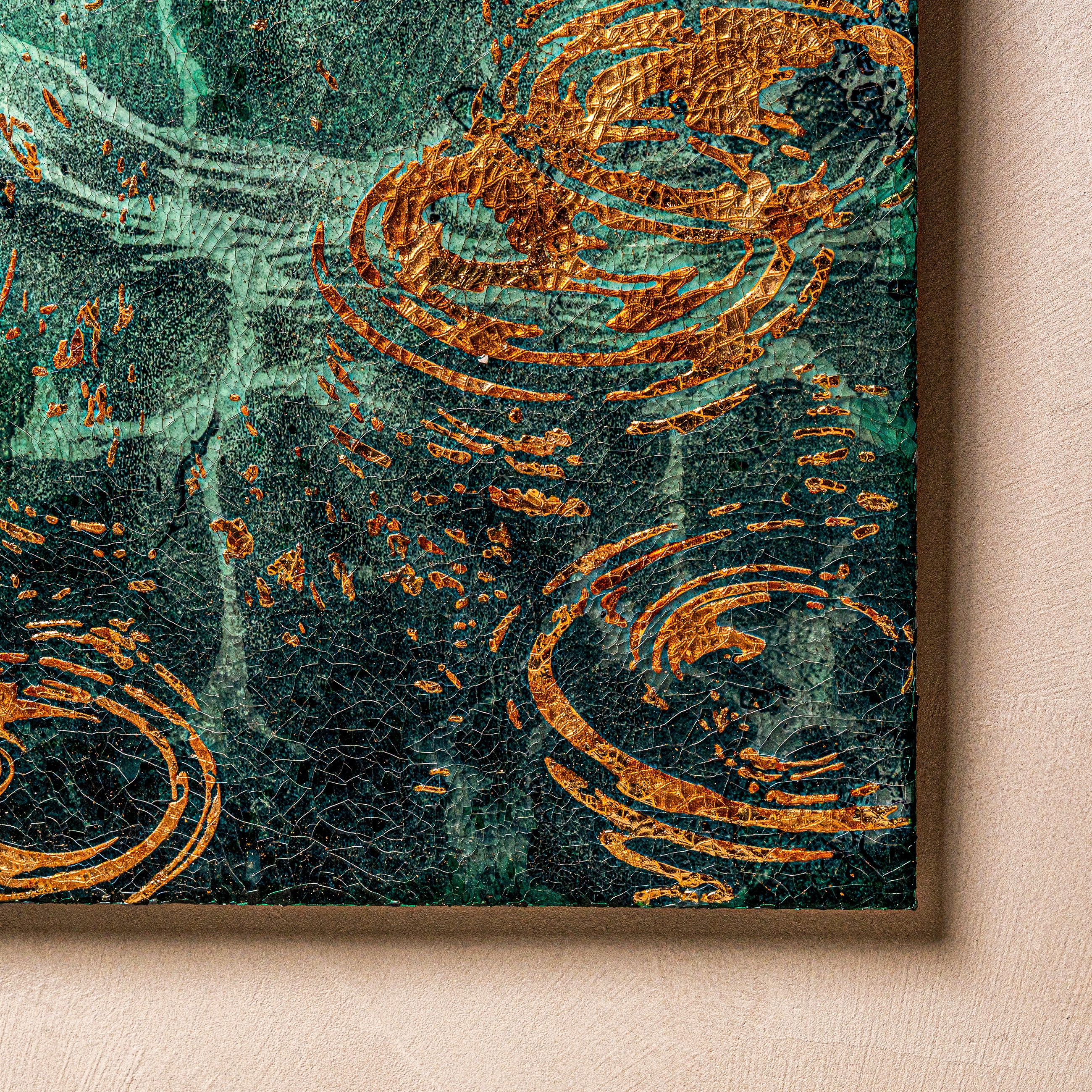 Spring and Ripples Fired Foil Handcrafted Art