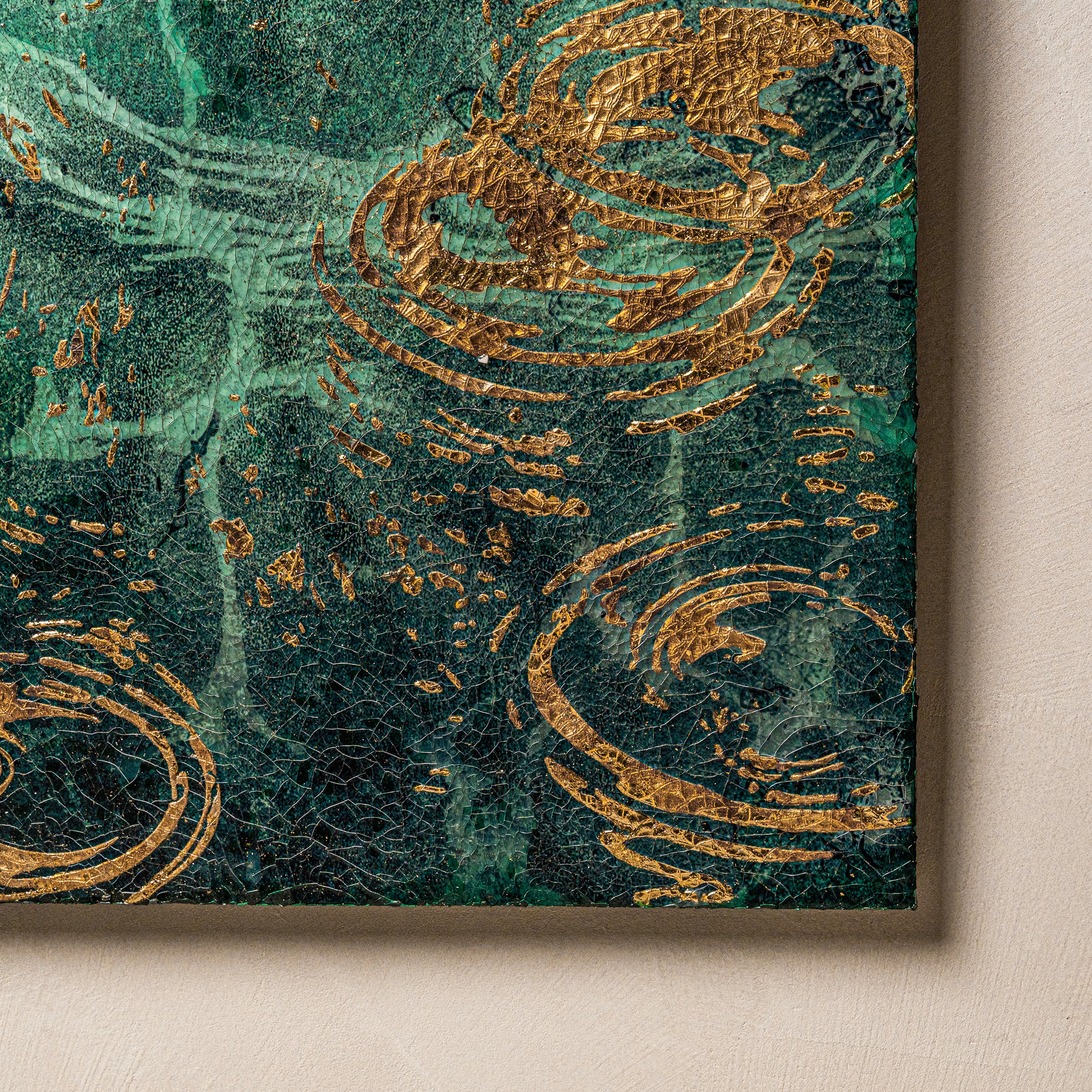 Spring and Ripples Fired Foil Handcrafted Art