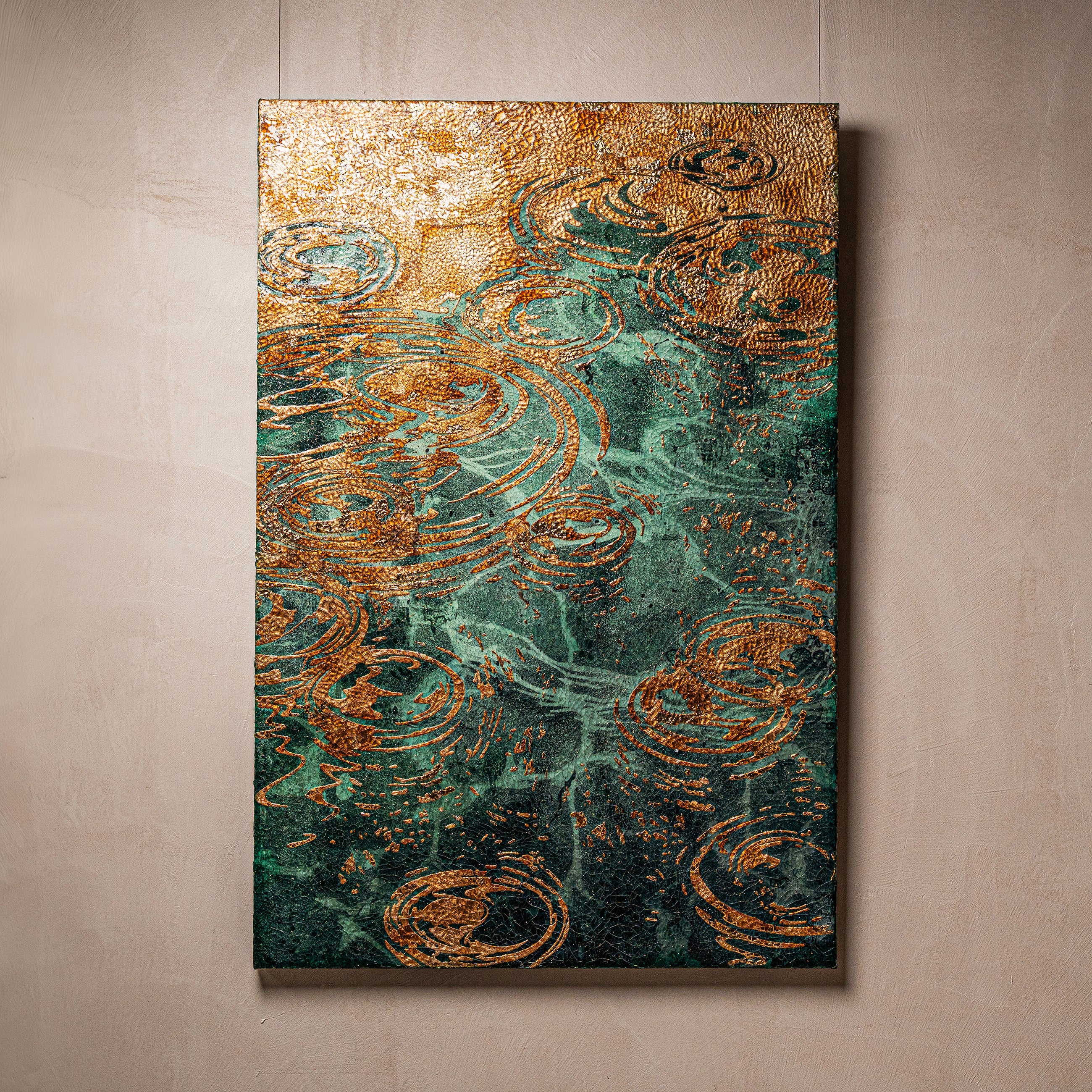 Spring and Ripples Fired Foil Handcrafted Art