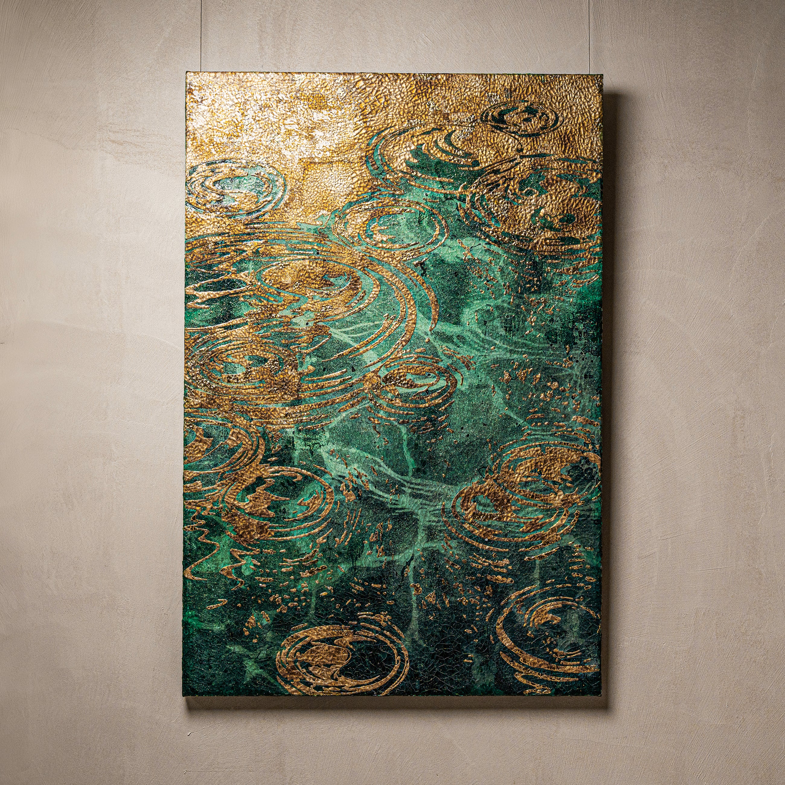 Spring and Ripples Fired Foil Handcrafted Art