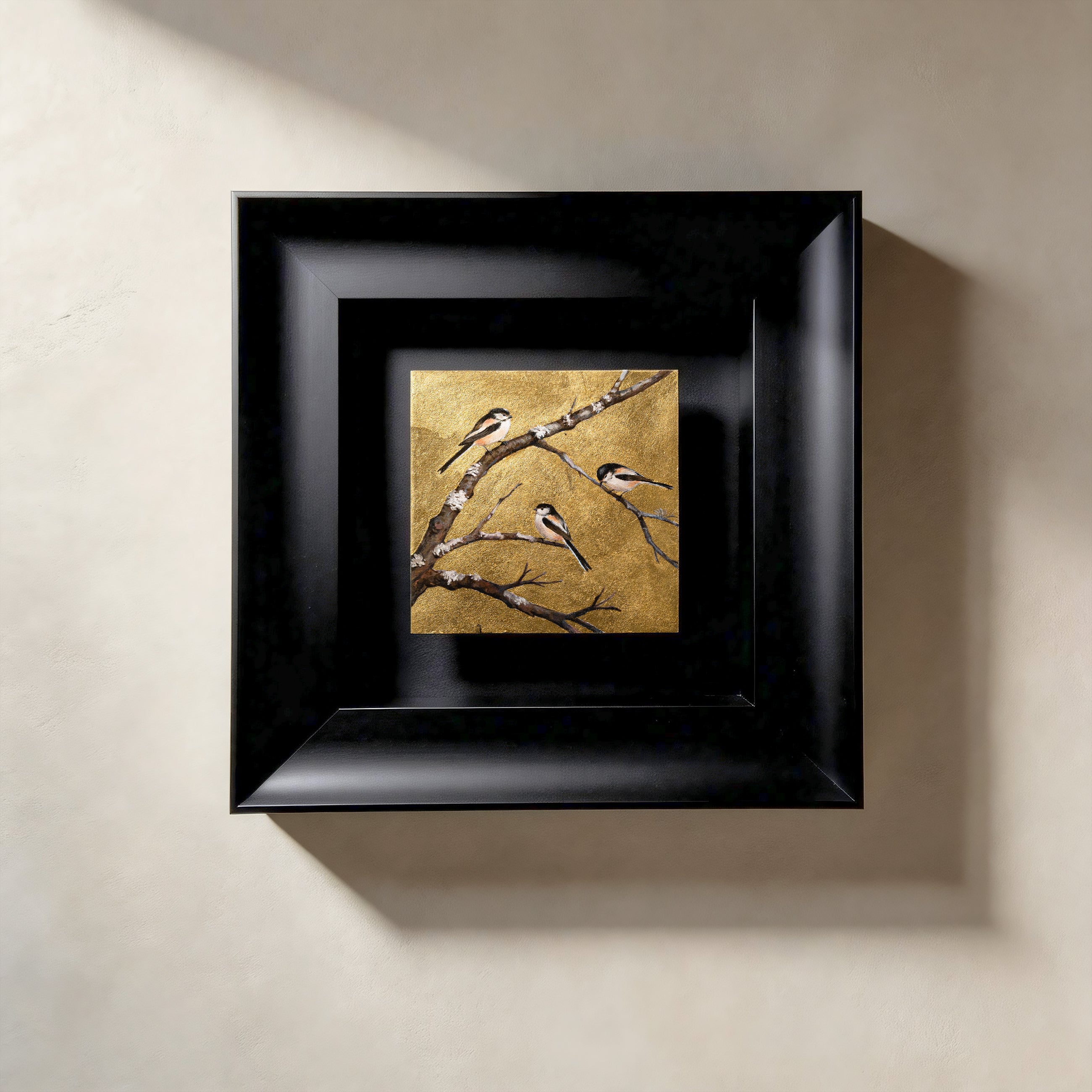 Snow Perch —  Gilded Foil · Aura Frame