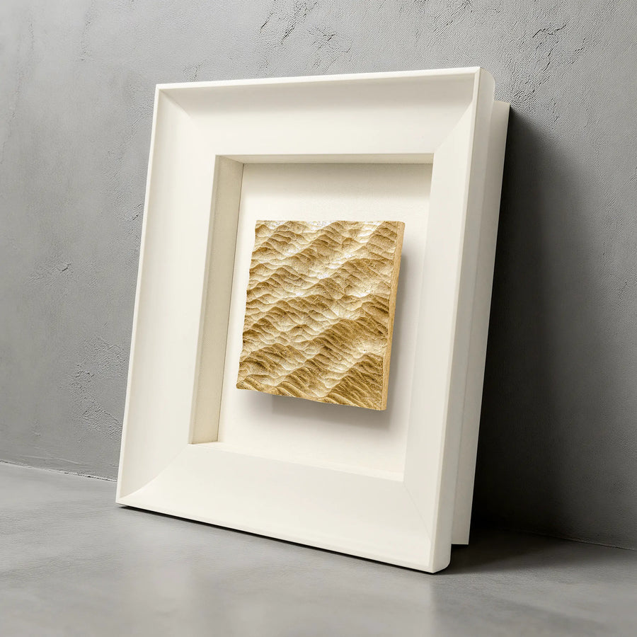 Lunar Tide blue and gold Water element wall art by AetherCanvas