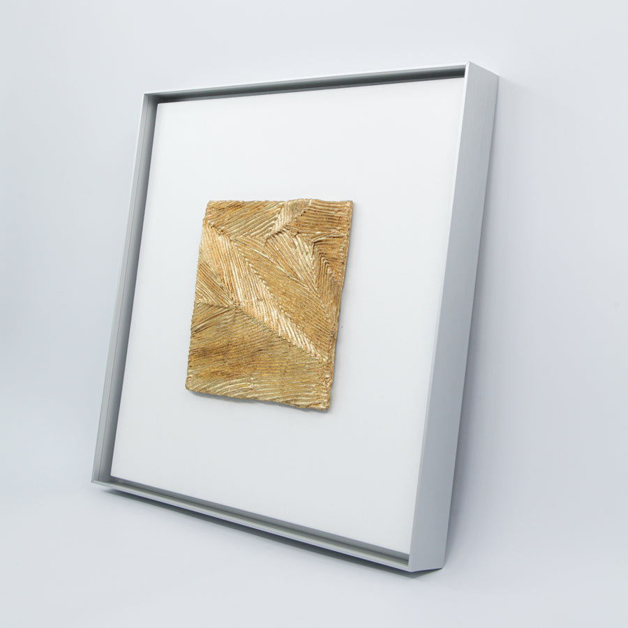 Meridian silver and gold Metal element wall art by AetherCanvas