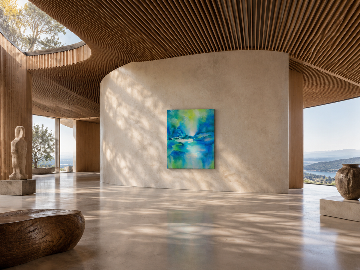 Verdant Water Gesture by Neeve Moule Drige — additional artwork view, view 4