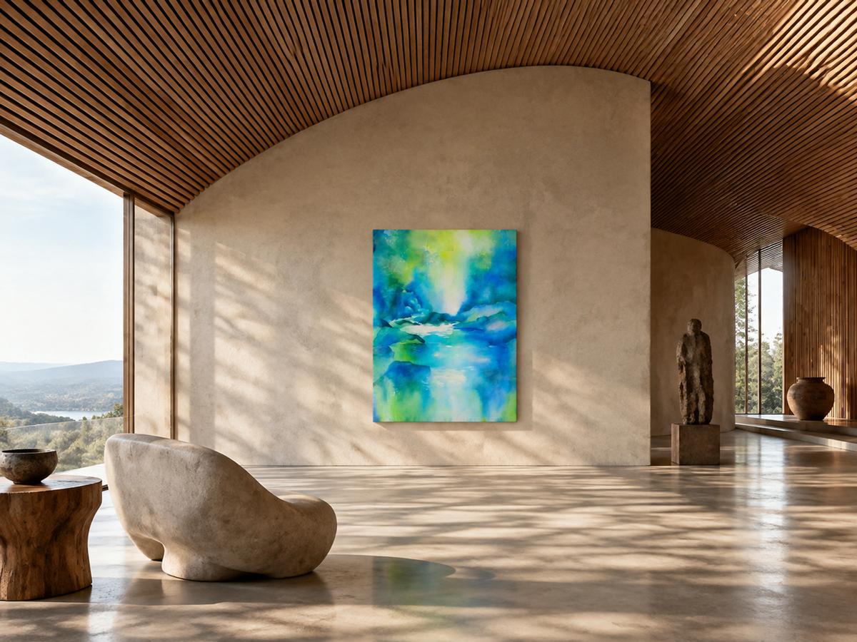 Verdant Water Gesture by Neeve Moule Drige — additional artwork view, view 5