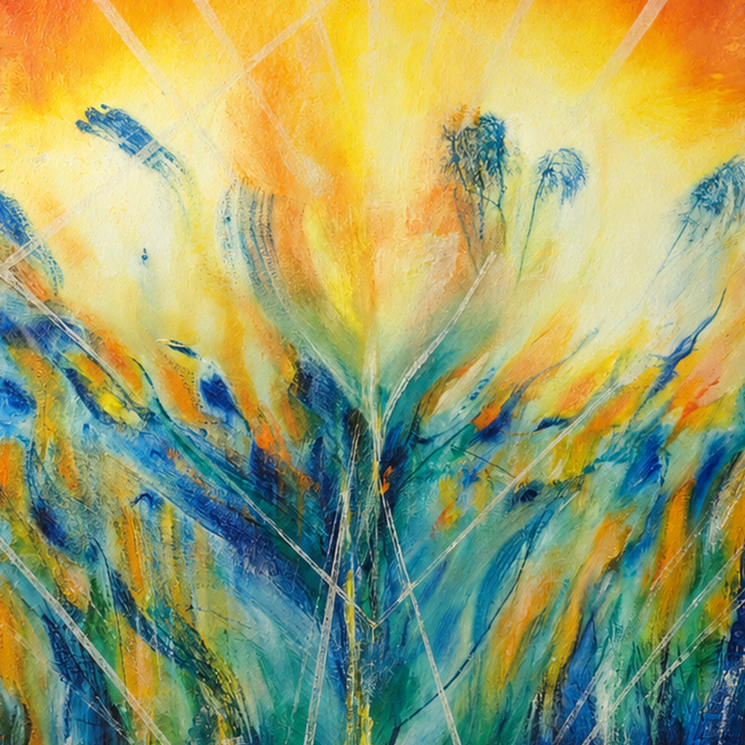 Gouache of Dawn by Neeve Moule Drige — detail view, view 2