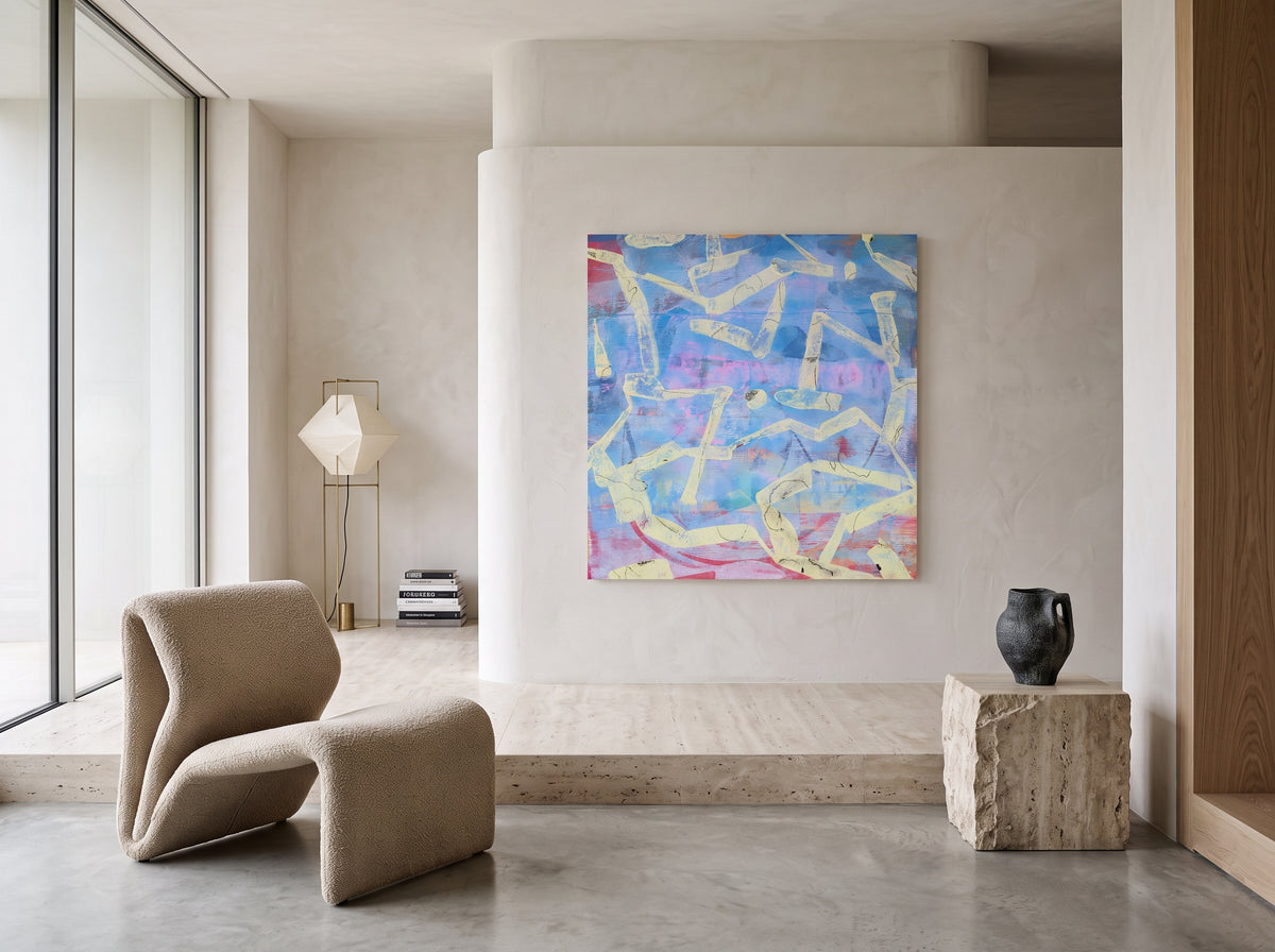 Fractured Blue — interior display illustration