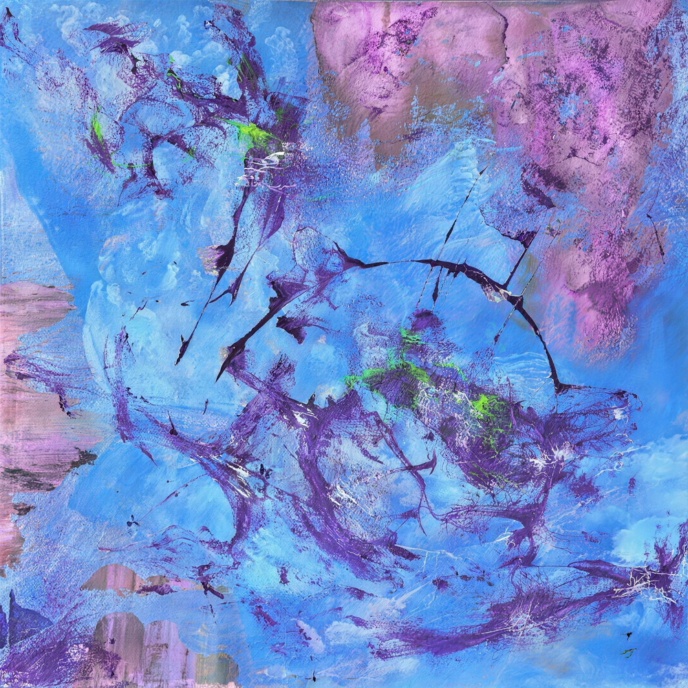 Cobalt Drift by Dee Congdi Zhuang — original artwork